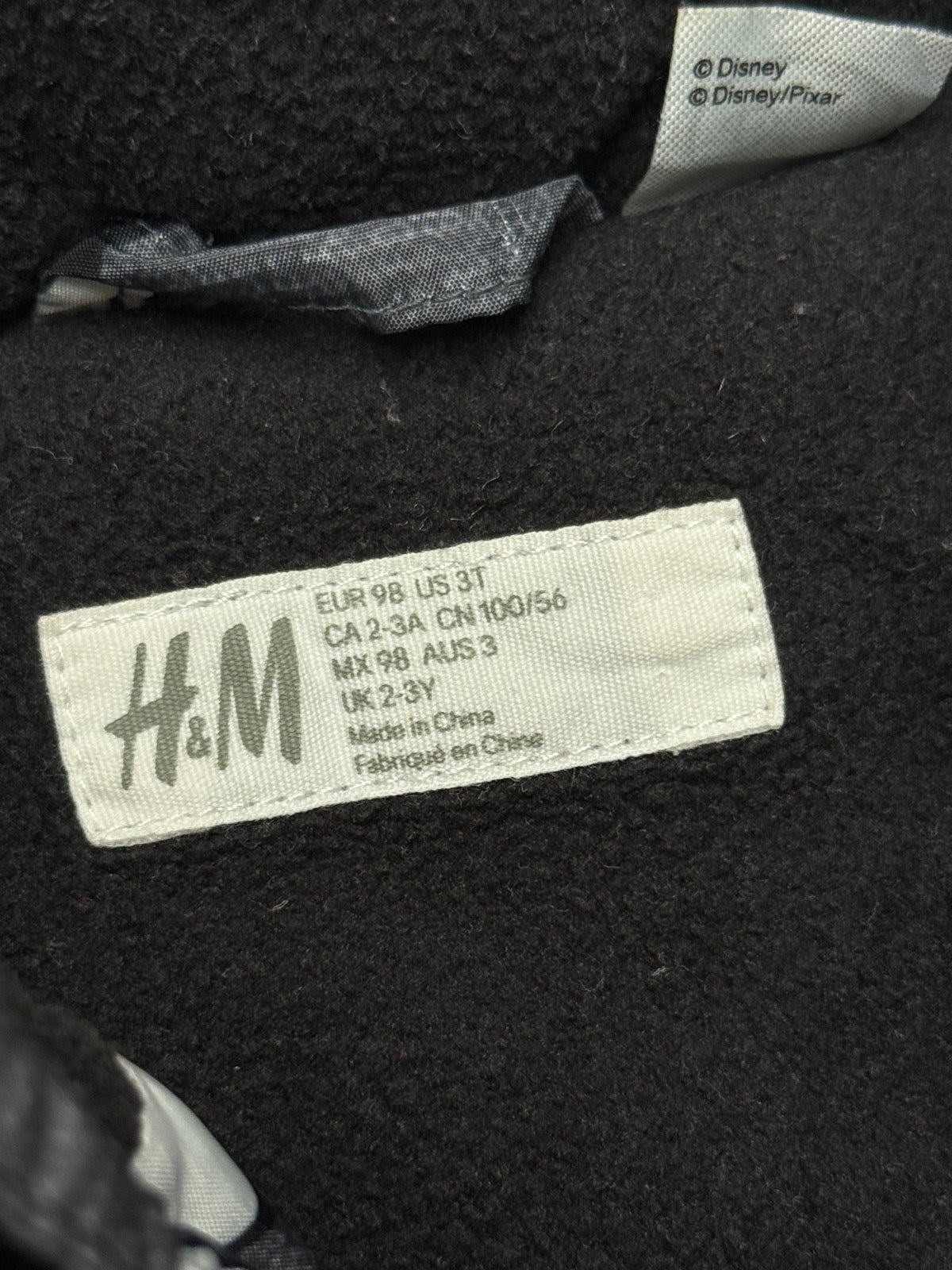 H&M Mickey Mouse Puffer Jacket 3T