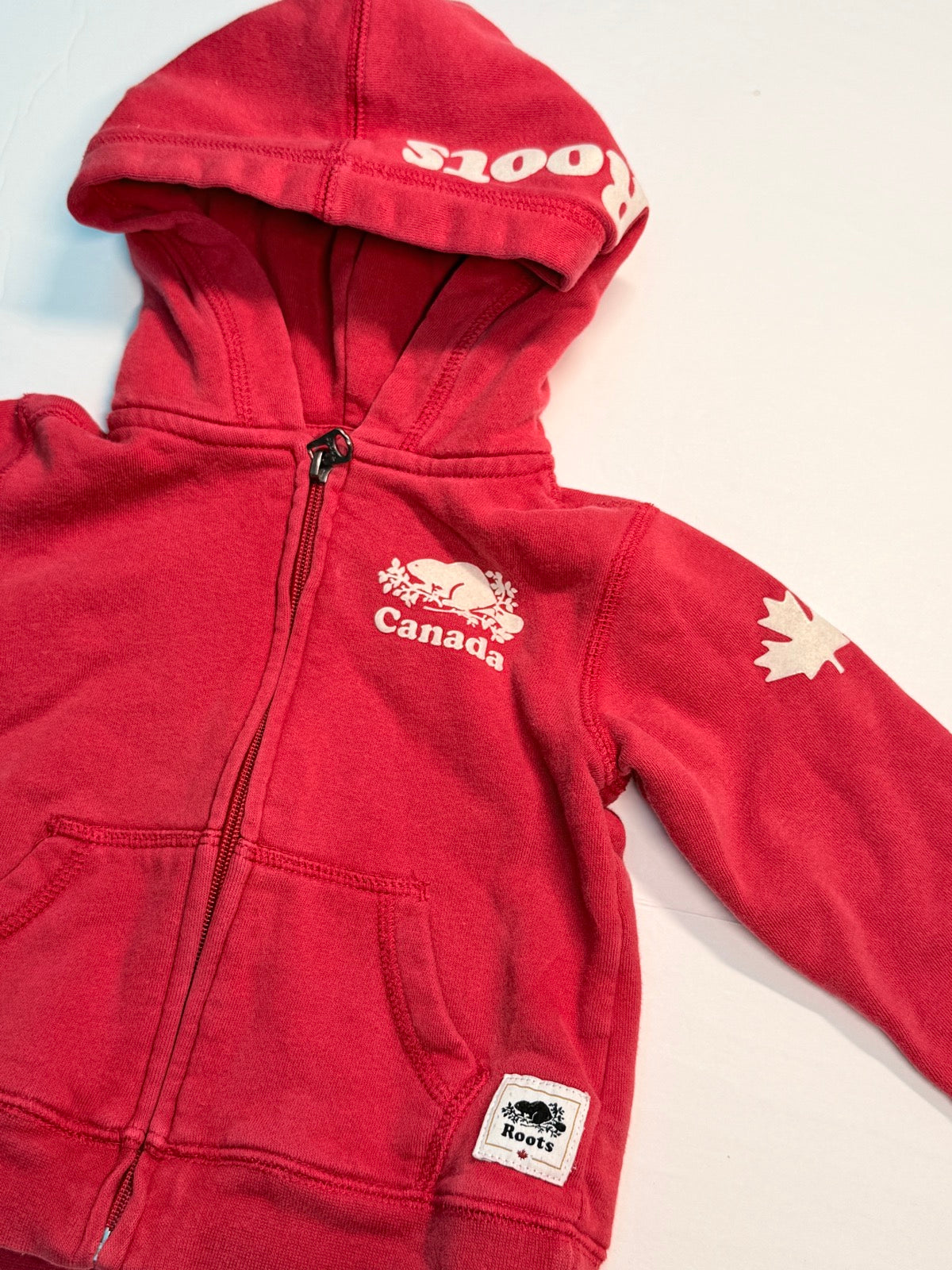 Roots Canada Red Zip Hoodie 18-24M