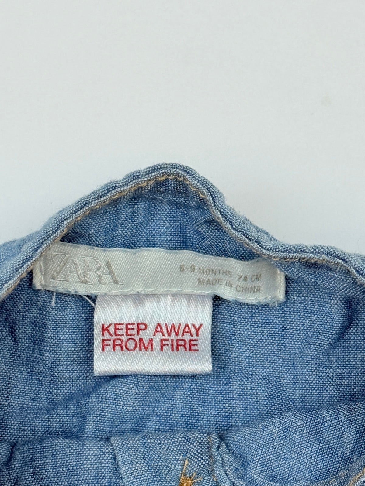 Zara Chambray Button Shirt 6-9M