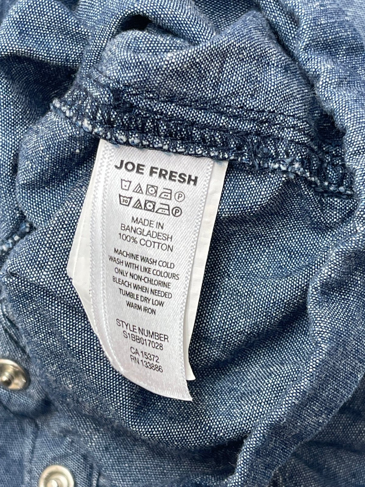 Joe Fresh Chambray Romper 6-12M