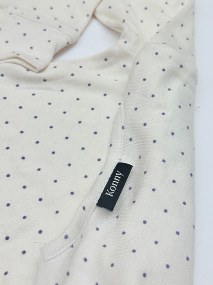 Konny Cream Dotted Pajama Set 2-3y