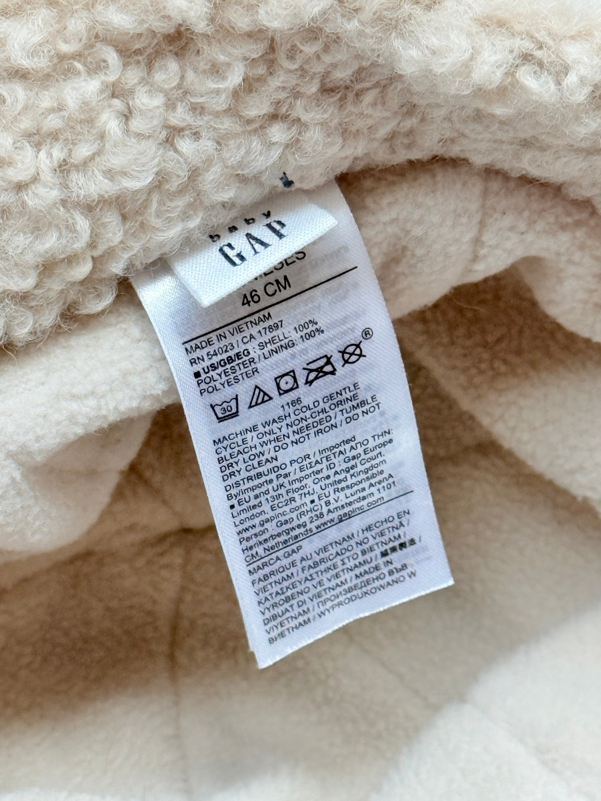 Baby Gap Bear Ear Bucket Hat 6-12M