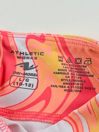 Athletic Works Pink Marble Print Leggings Size 10-12