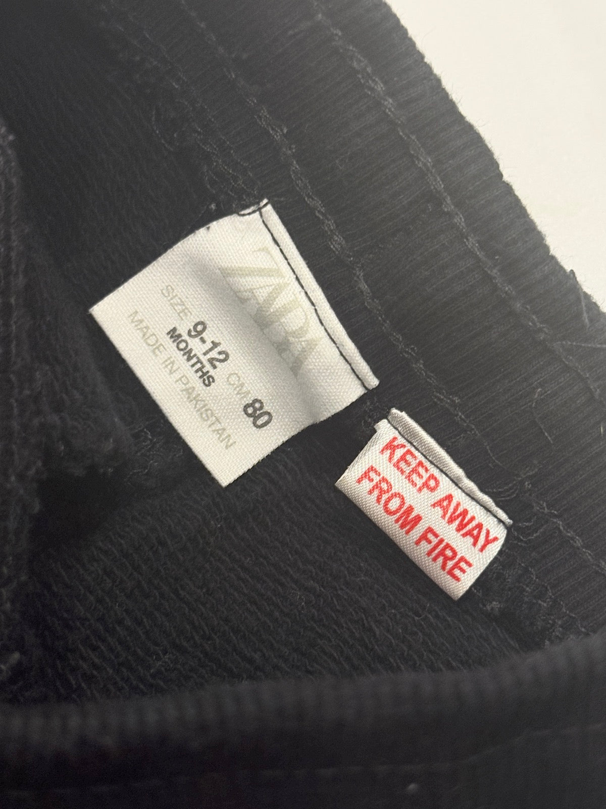 Zara Black Jogger Sweatpants 9-12m