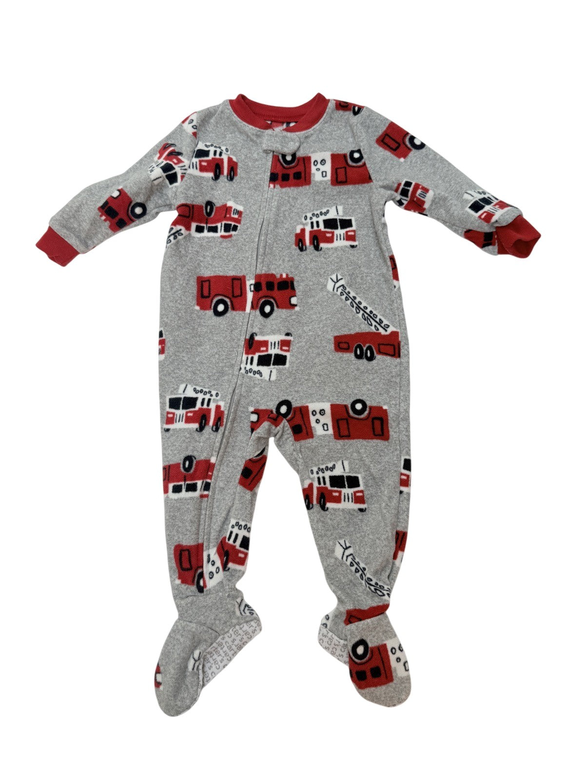 Carter's Fire Truck Footed Fleece Sleeper 12M