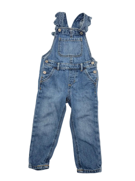 Gap Denim Ruffle Strap Overalls 2T