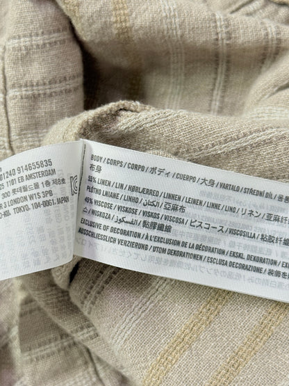 Button Shirt Abercrombie Kids Beige Stripe 9/10