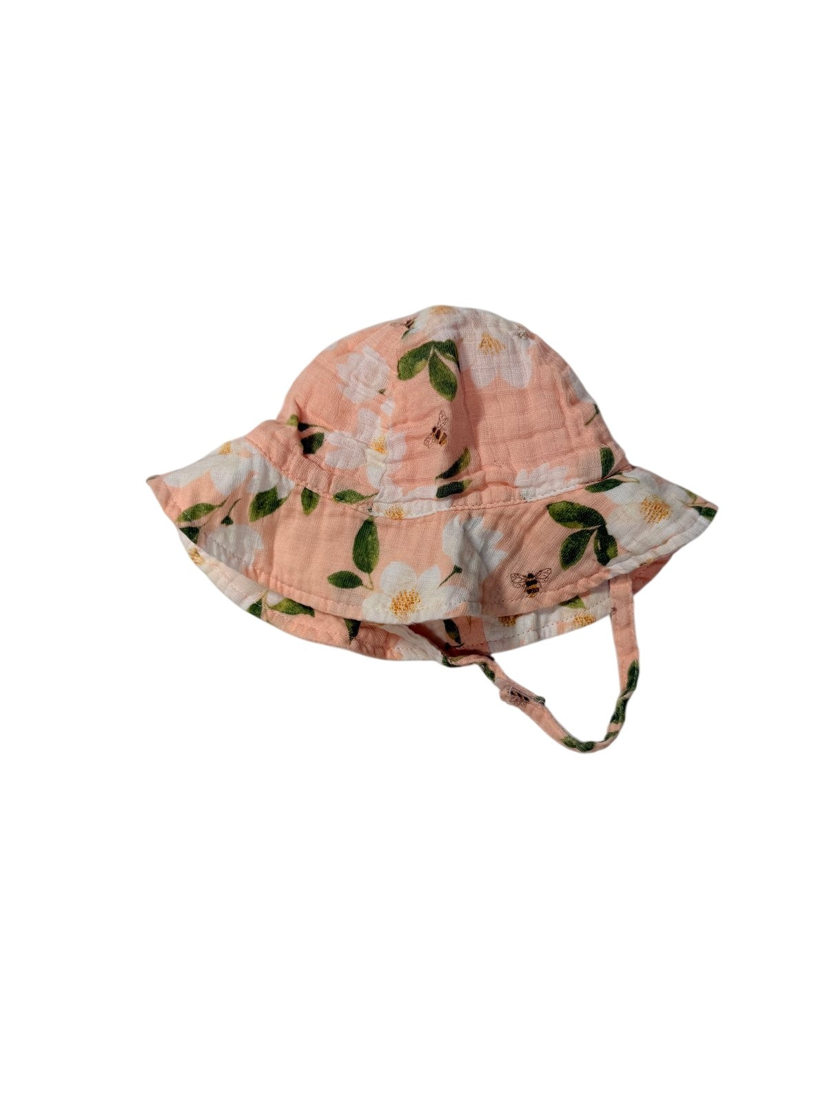 Angel Dear Floral Bee Sun Hat 6-12M