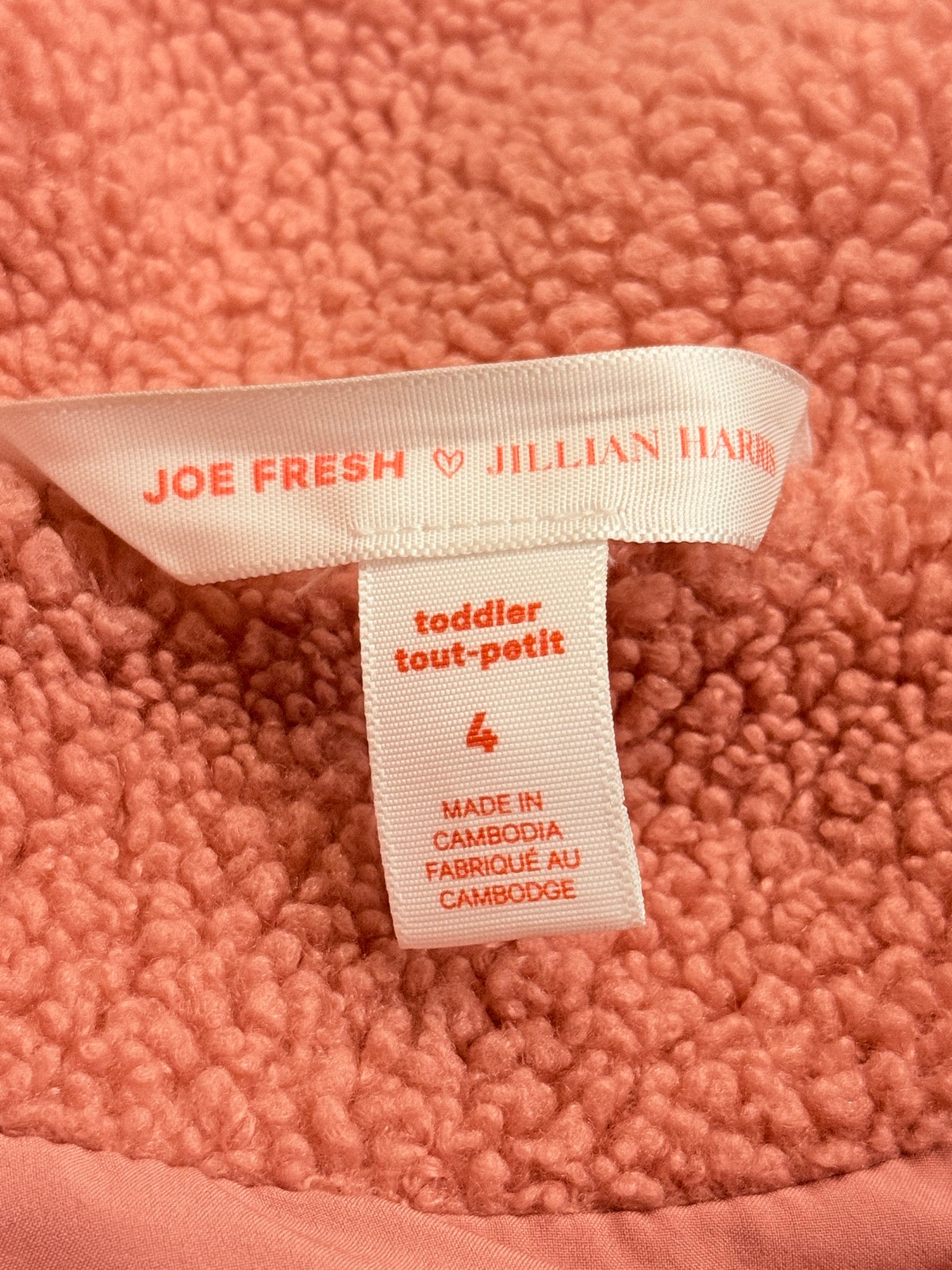 Joe Fresh Jillian Harris Sherpa Jacket 4T