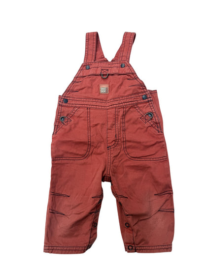 Street Sport Red Denim Overalls 12 Months