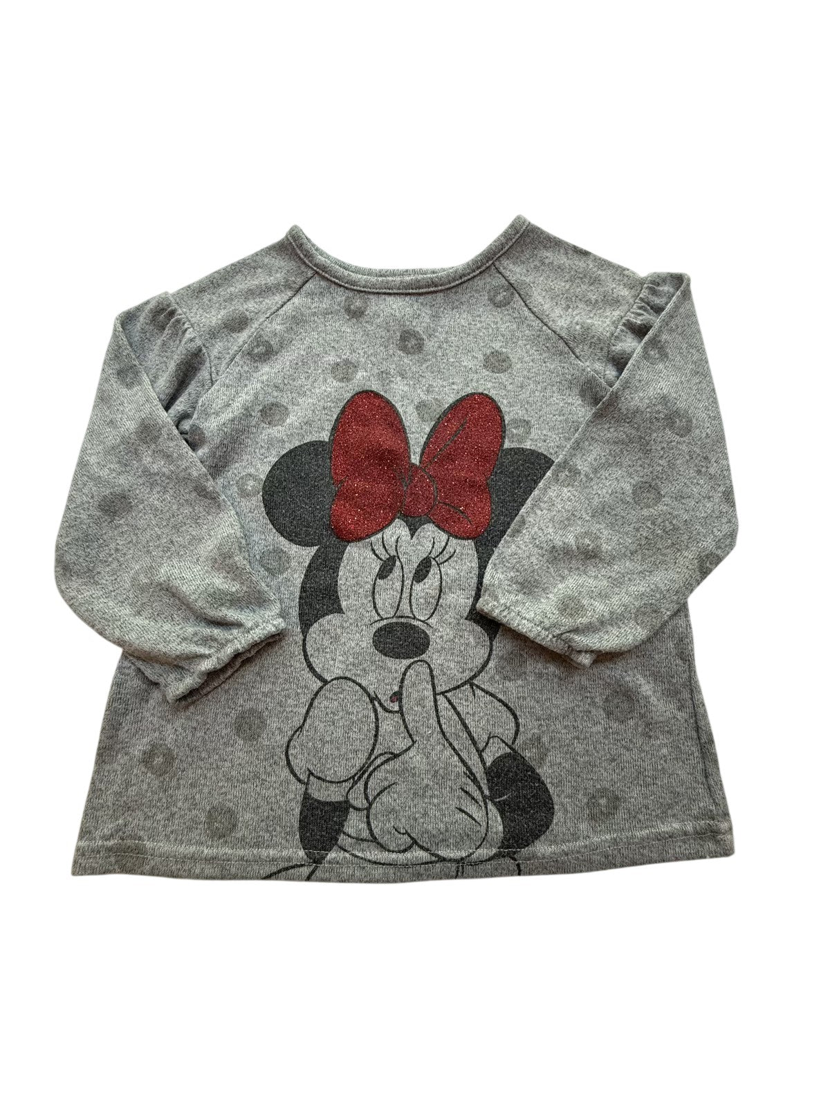 Disney Minnie Mouse Gray Long Sleeve Top 3T