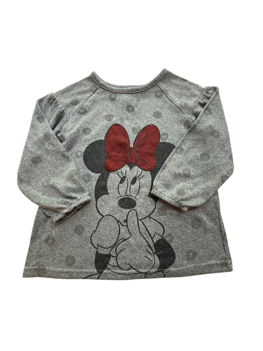 Disney Minnie Mouse Gray Long Sleeve Top 3T
