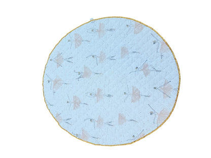 Large Hiccups Ballerina Round Quilted Play Mata