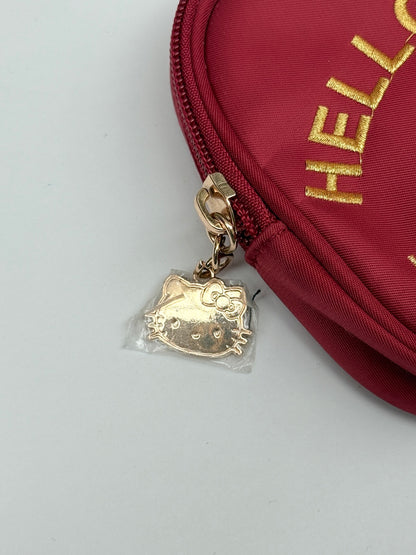 Hello Kitty Burgundy Zip Coin Pouch
