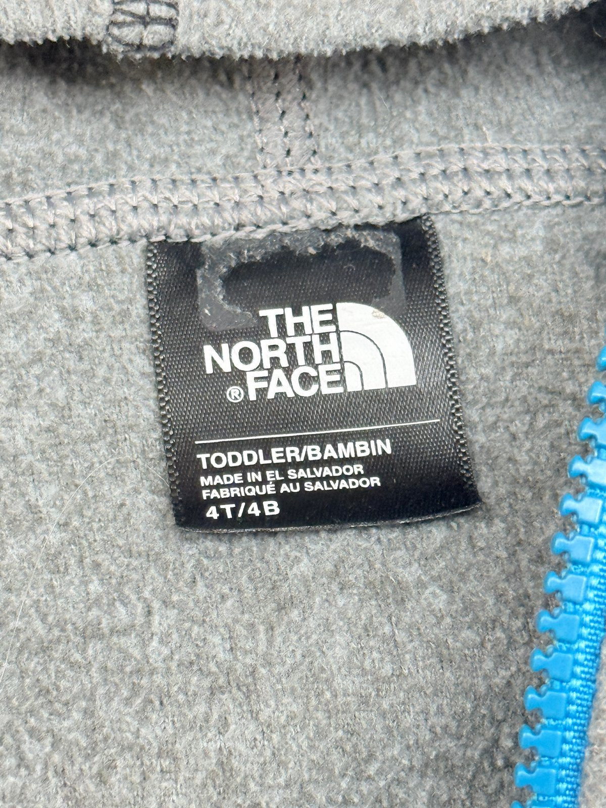 The North Face Gray Fleece Hoodie 4T