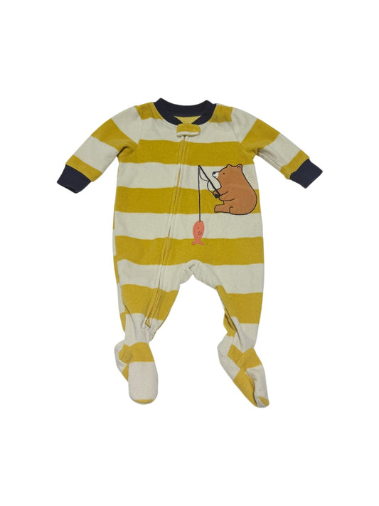 Carter's Striped Bear Fishing Fleece Sleeper 3M