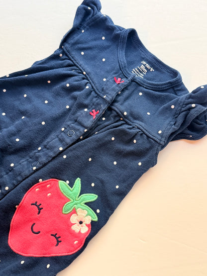 Carter's Navy Strawberry Romper 18m