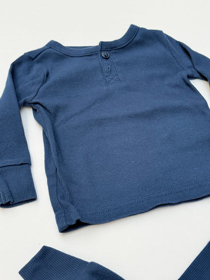 Old Navy Ribbed Henley Long Sleeve Top 6-12M