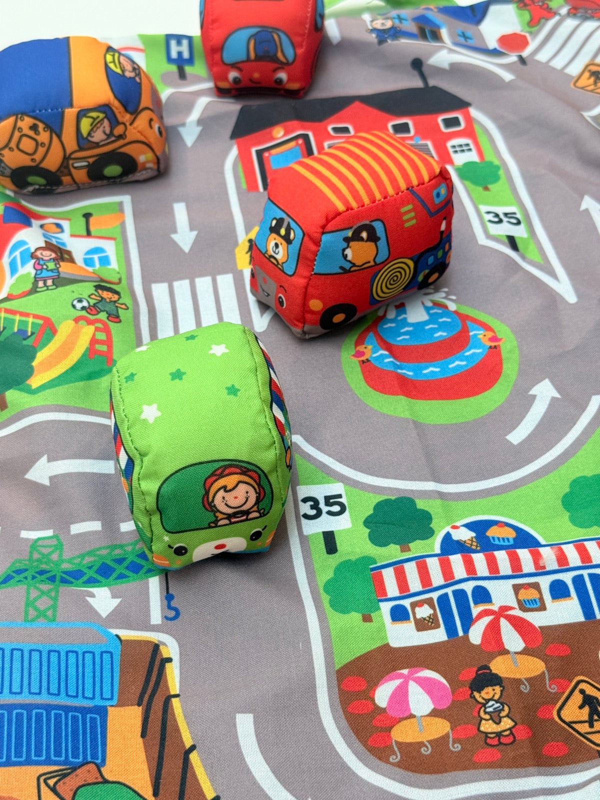 Melissa & Doug K's Kids Soft Vehicle Playset
