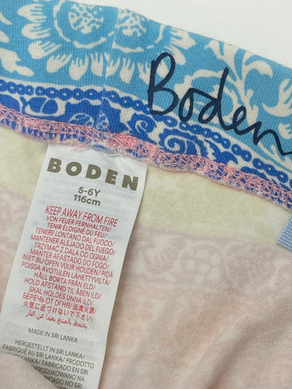 Boden Floral Stripe Print Leggings 5-6Y