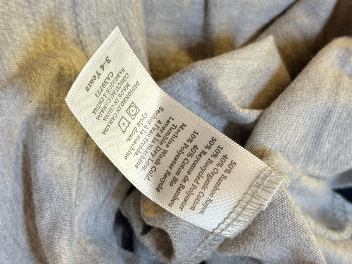 Whistle & Flute Penguin Gray T-Shirt 3-4Y