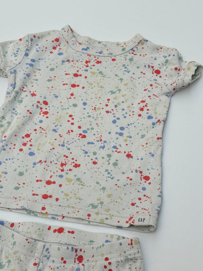 Baby Gap Splatter Print Tee Shorts Set 3T