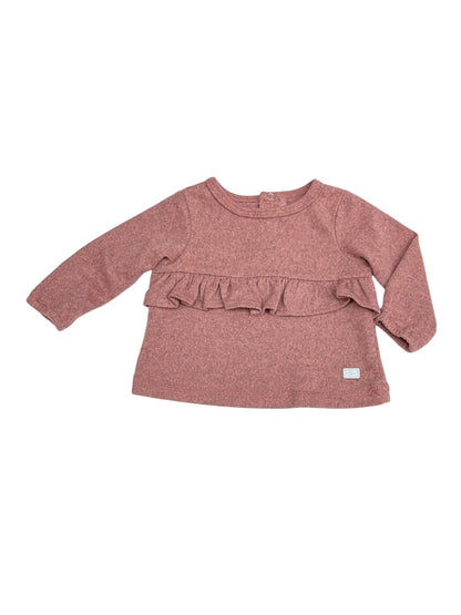7 For All Mankind Ruffle Knit Top 0-3M