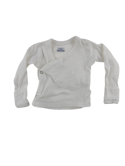 Gerber White Side-Snap Top 0-3M