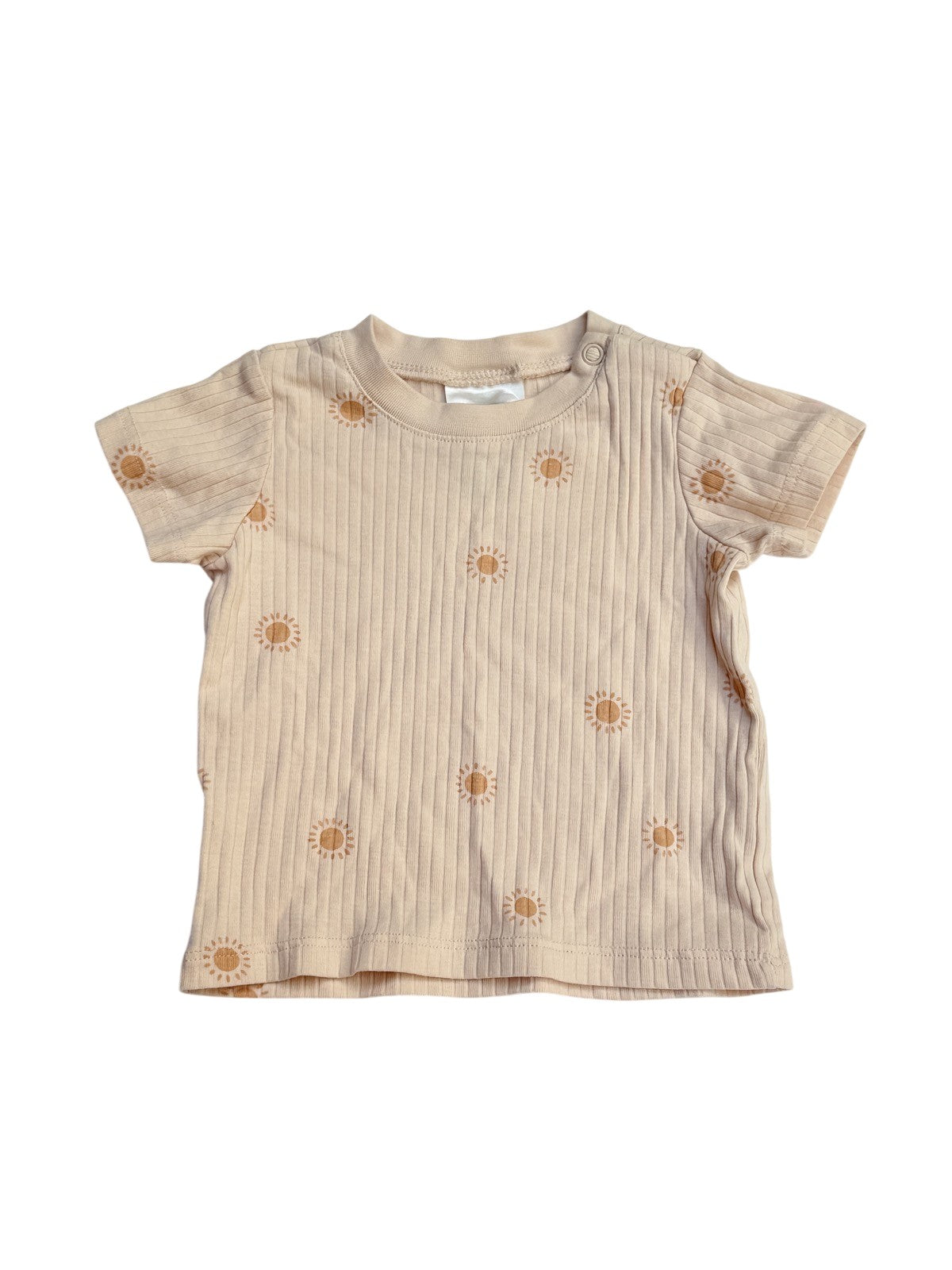 H&M Sun Print Ribbed Baby T-Shirt 3M