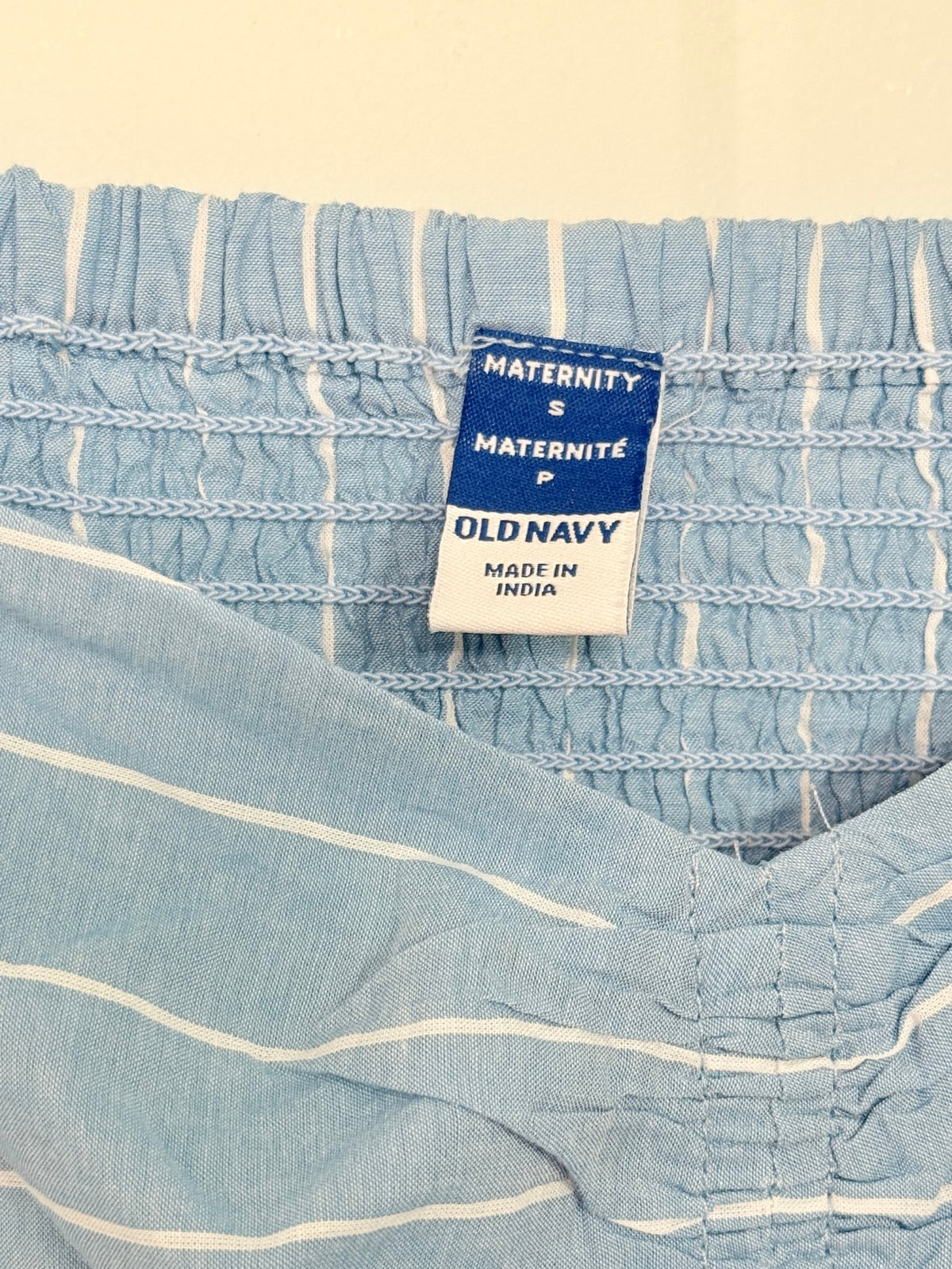Old Navy Maternity Blue Striped Blouse Size S