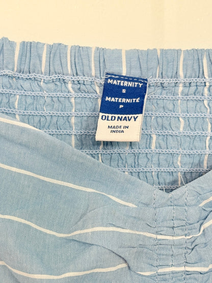 Old Navy Maternity Blue Striped Blouse Size S