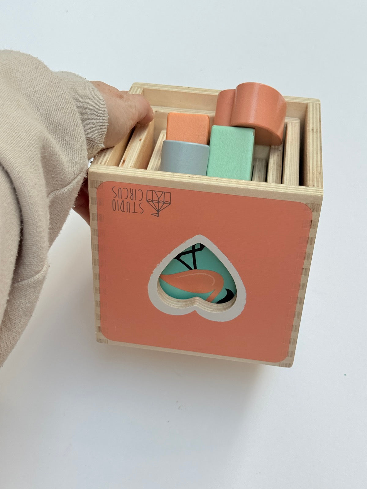 Studio Circus Wooden Stacking Cubes Shape Sorter
