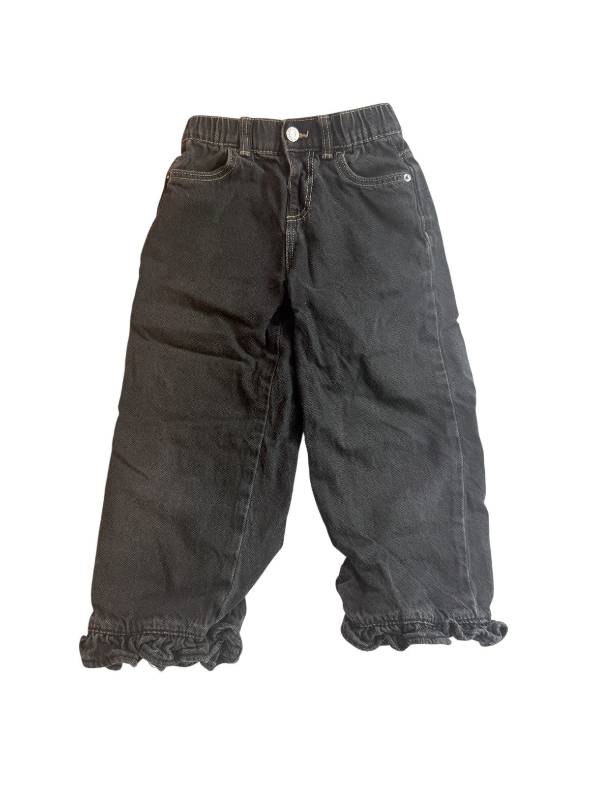 Zara Black Jeans Elastic Waist Kids 5Y