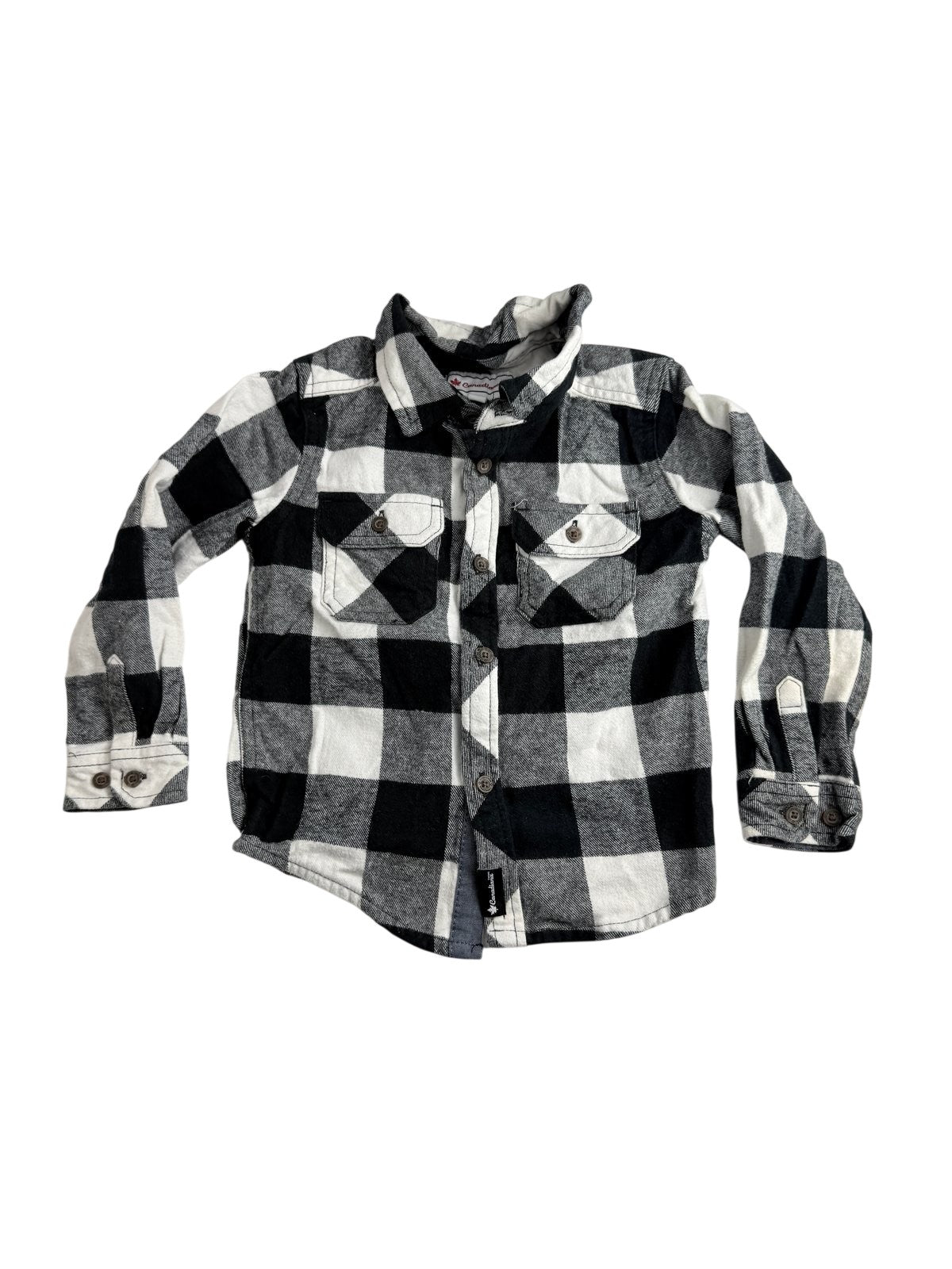 Canadiana Buffalo Plaid Flannel Shirt Size 4T