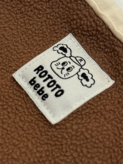 Rototo Bebe Brown Fleece Romper Size 4-6Y