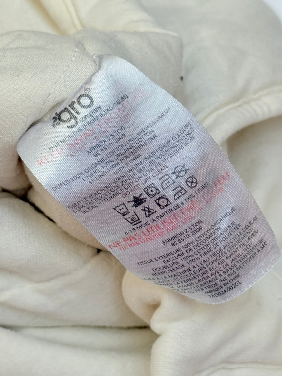 Grobag Organic Cotton Sleep Sack 6-18m