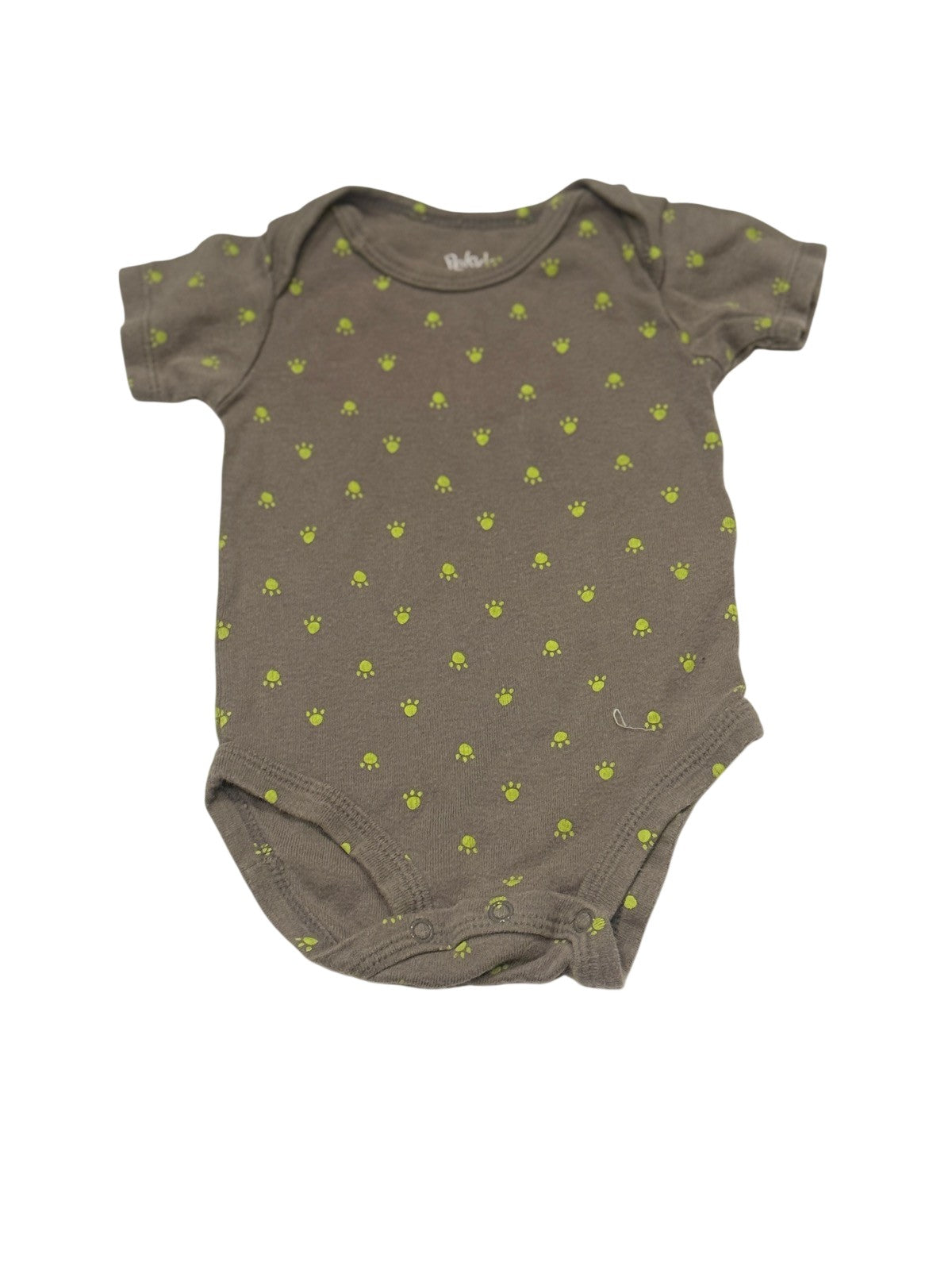 Pekkle Grey Paw Print Bodysuit 3M