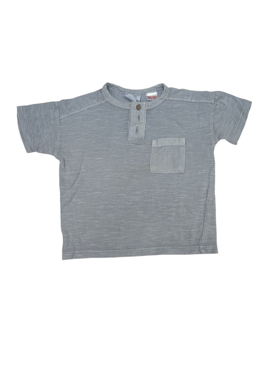 Zara Gray Henley T-Shirt 6-9M