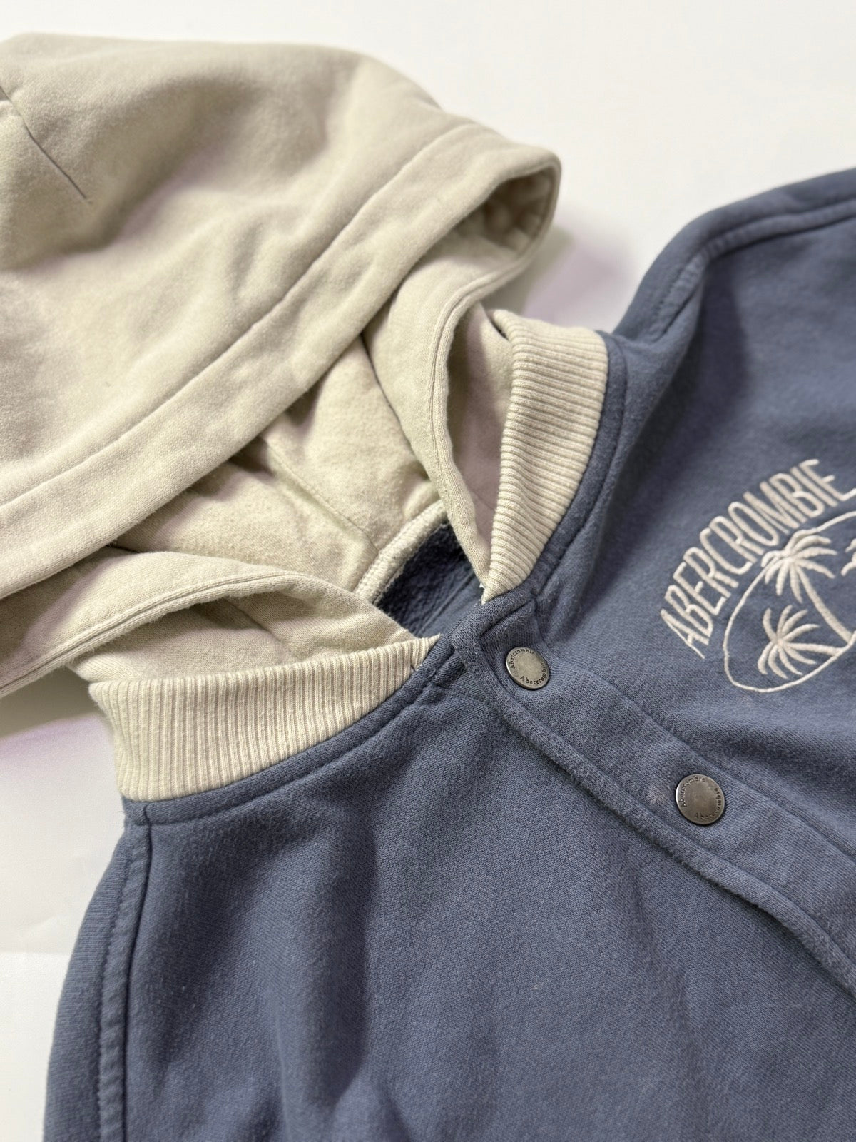 Hoodie Abercrombie Kids Navy Tan Size 9/10