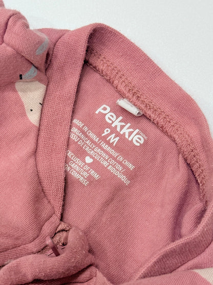 Pekkle Pink Pear Footed Sleeper 9M