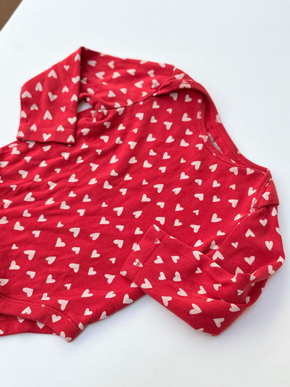 Old Navy Heart Print Bodysuit 12-18M