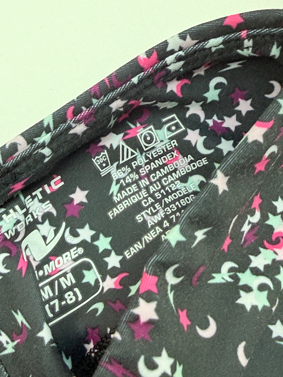 Athletic Works Dri-More Stars Leggings M (7-8)