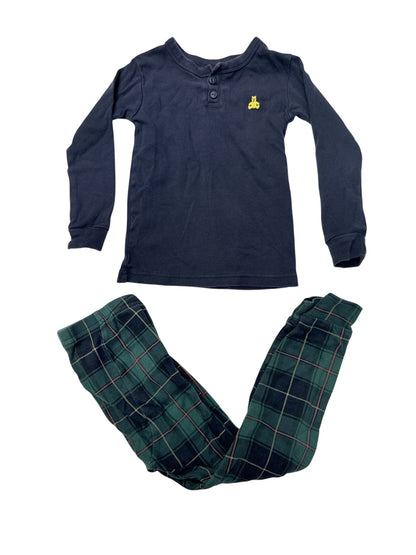 Baby Gap Navy Plaid Pajama Set 4T
