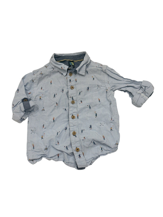 AV Sports Print Button-Up Shirt 4T