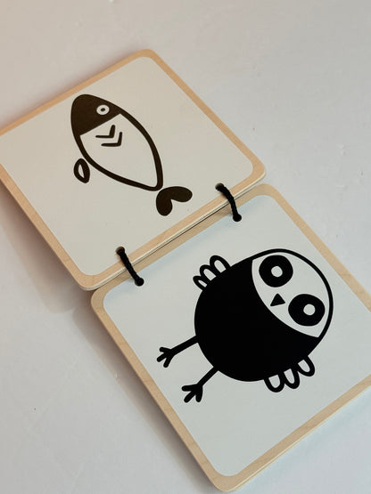 Wee Gallery Animals Wooden Baby Book