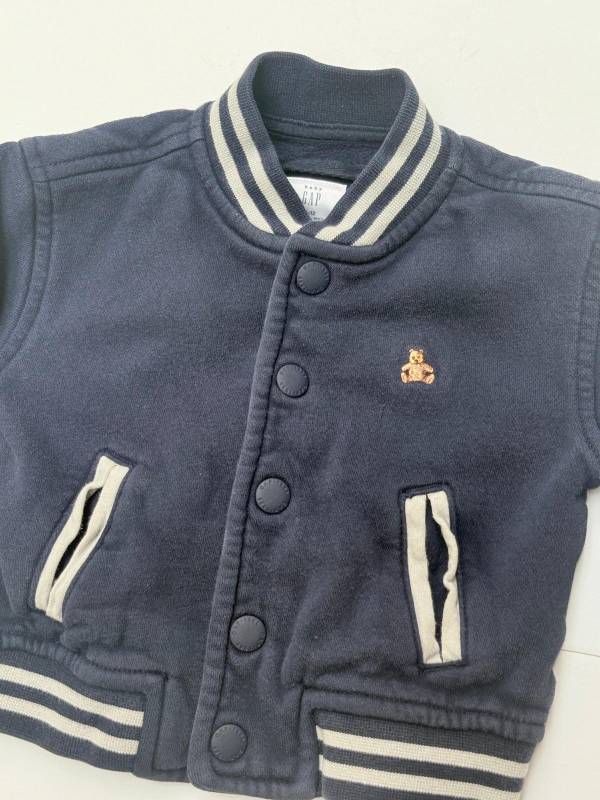 Baby Gap Navy Varsity Bomber Jacket 6-12M
