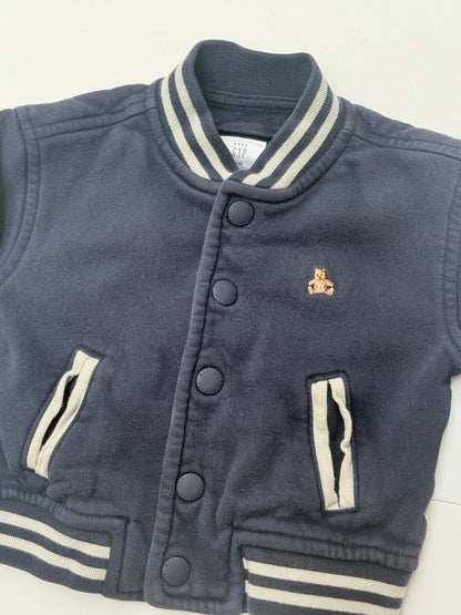 Baby Gap Navy Varsity Bomber Jacket 6-12M