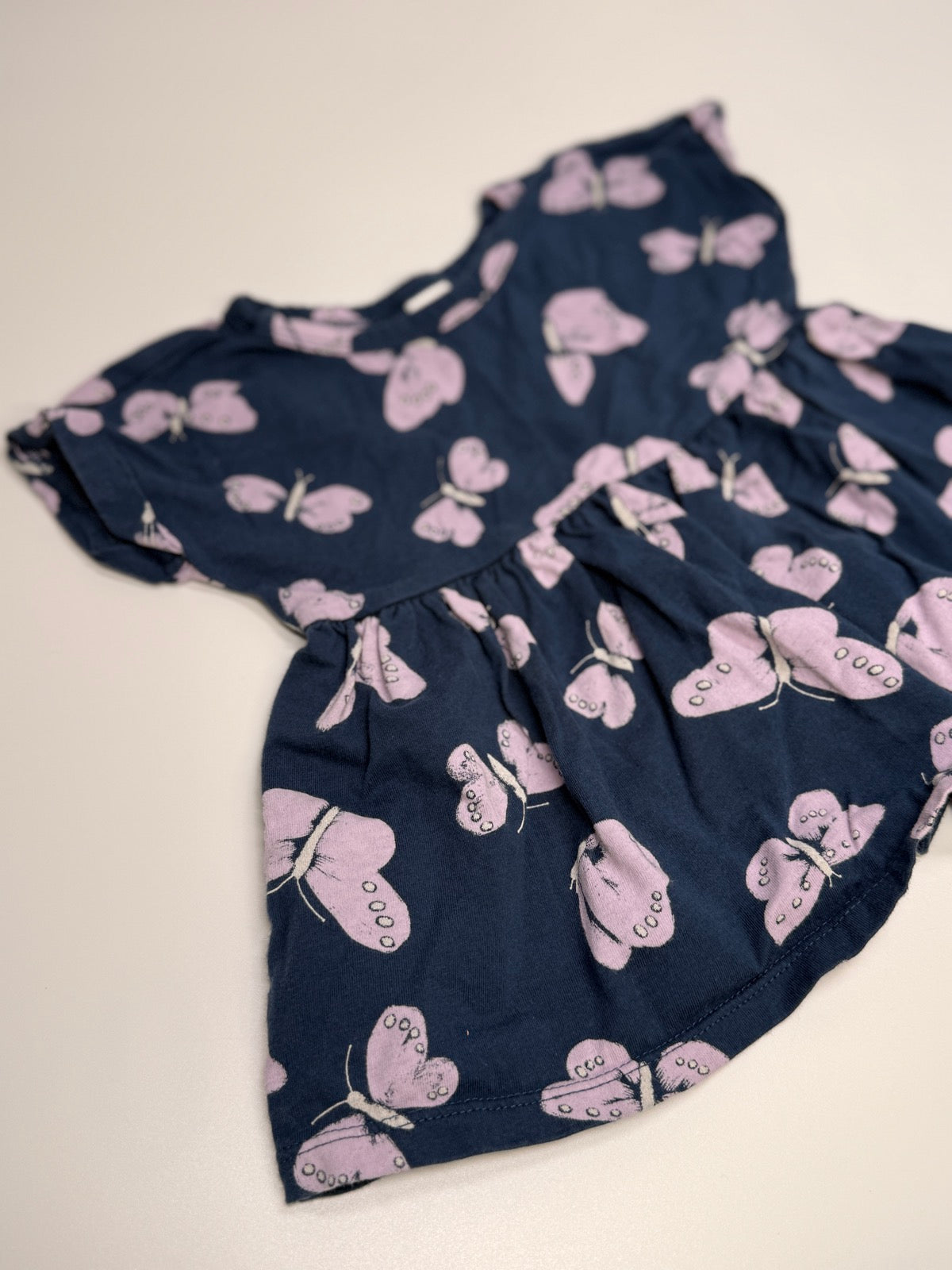 Joe Fresh Navy Butterfly Dress 3-6m