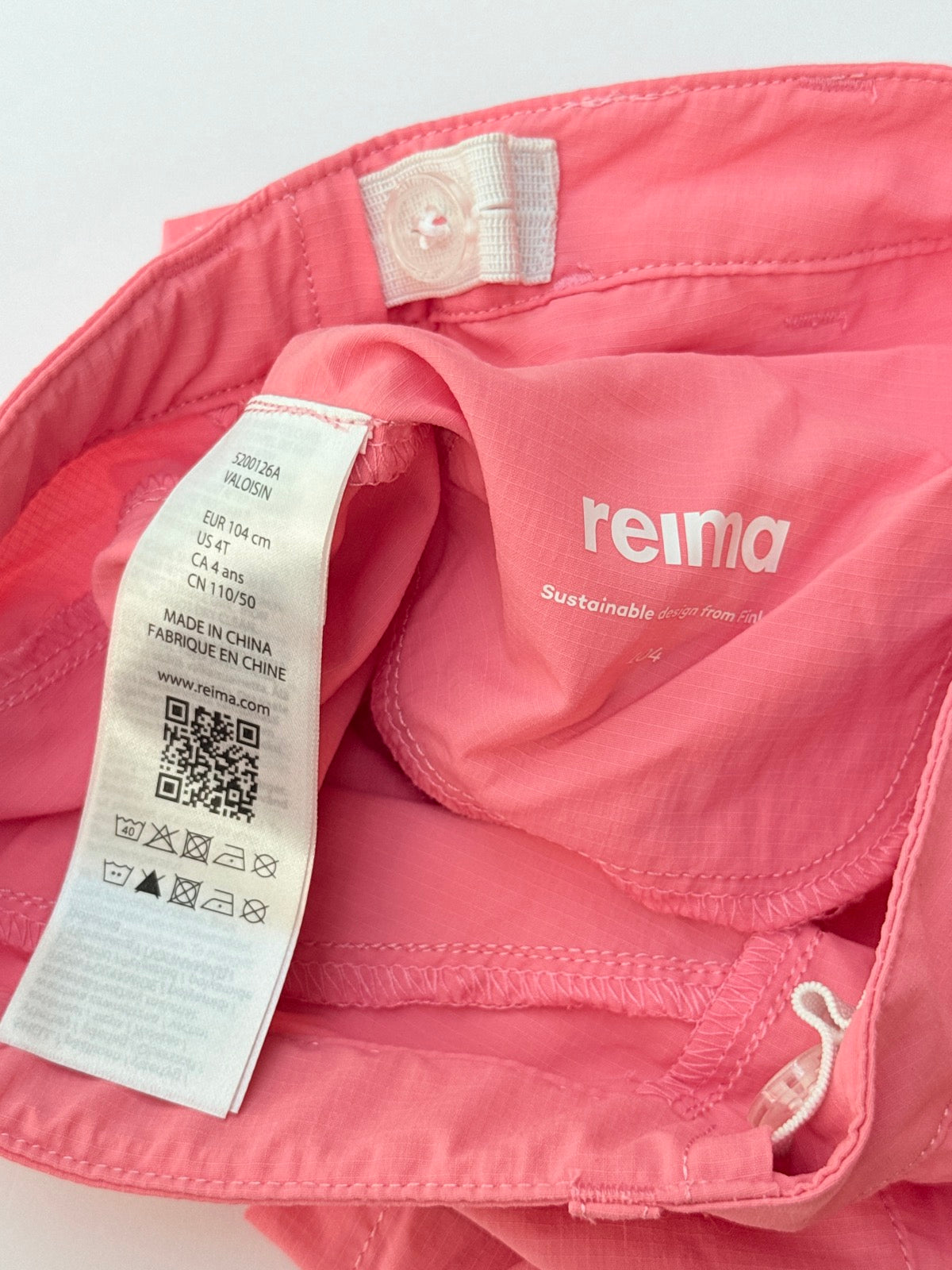 Reima Valoisin Pink Shorts 4T