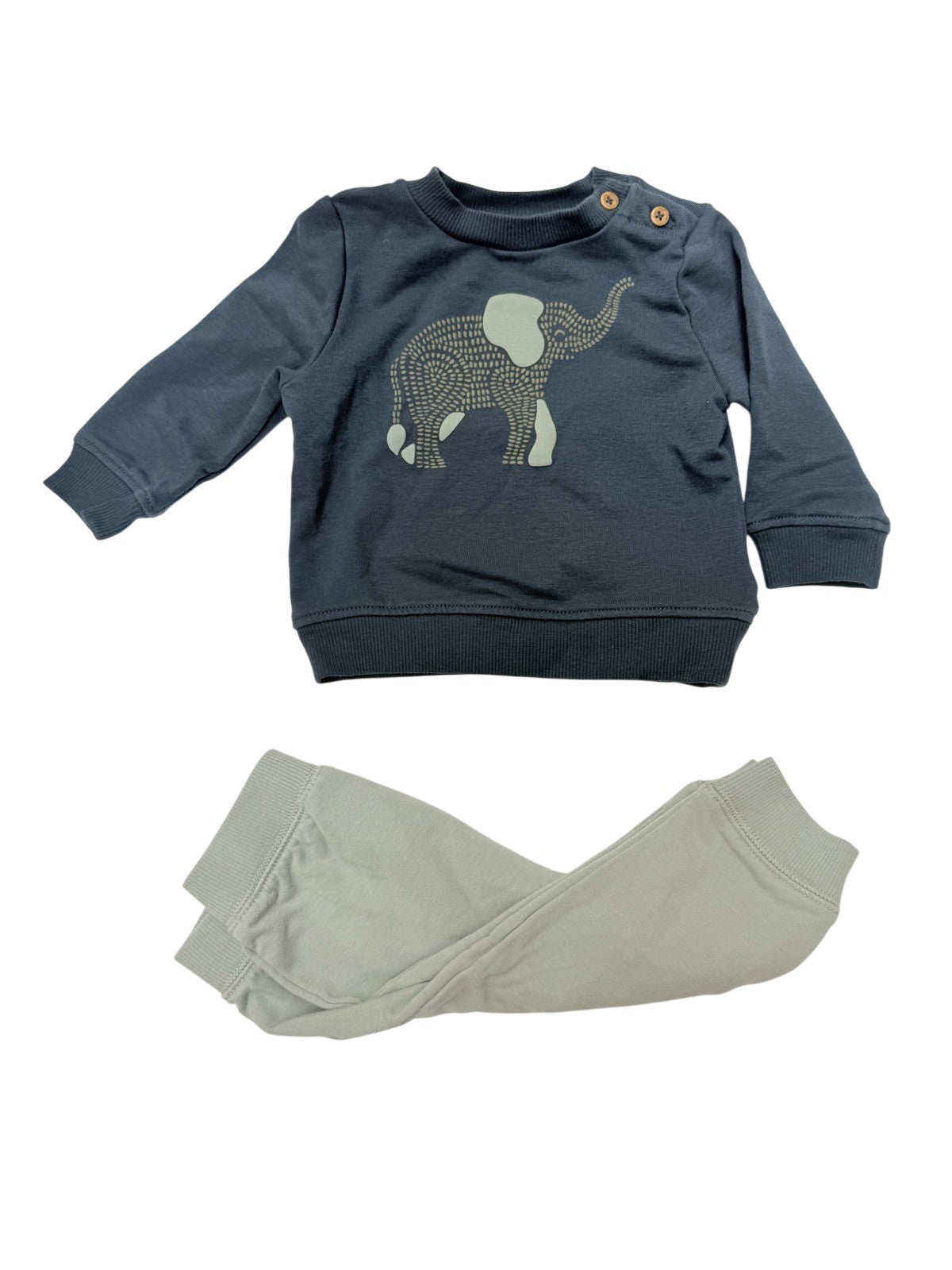 Max Studio Baby Elephant Sweatshirt Set 3-6M